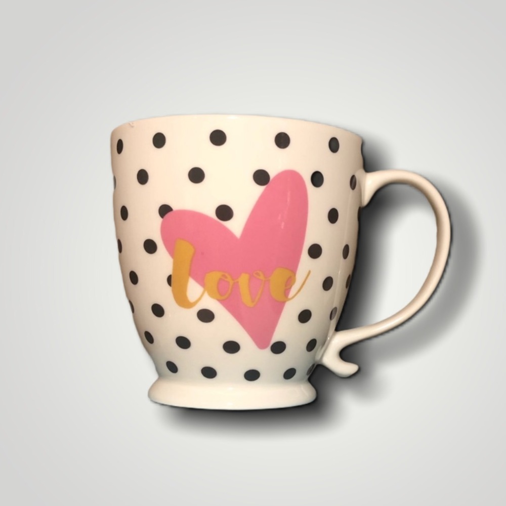 Polka Dot ‘Love’ Mug NWT